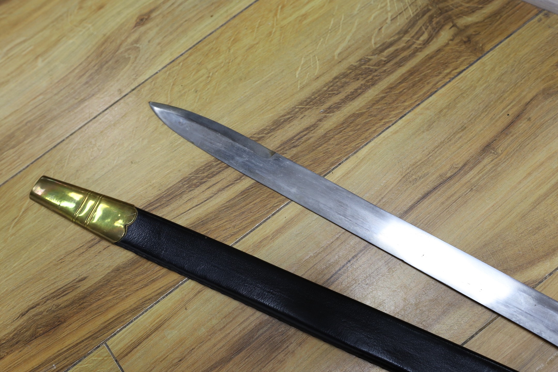 A Brown Bess East India Company musket, refubished, with later bayonet